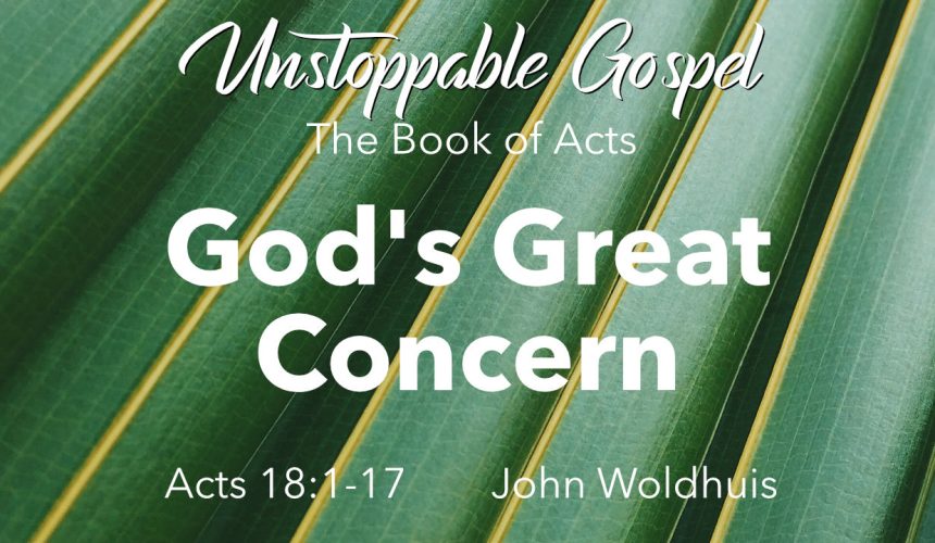 God’s Great Concern